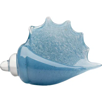 JAMIE YOUNG JAMIE YOUNG TRITON HAND BLOWN DECORATIVE GLASS SHELL, GREY
