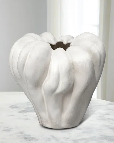 Jamie Young Tulip Ceramic Decorative Vase In White