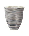 Jamie Young Undulation Porcelain Decorative Vase In Multi