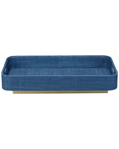 JAMIE YOUNG JAMIE YOUNG UTOPIA FOOTED DECORATIVE RAFFIA TRAY
