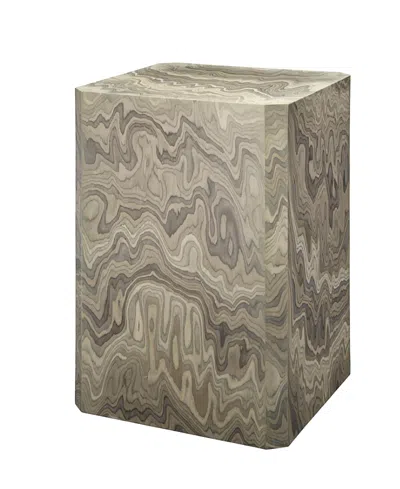 Jamie Young Vale Veneer Side Table In Gray