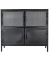 Jamie Young Vitrino 4-door Iron Side Table
