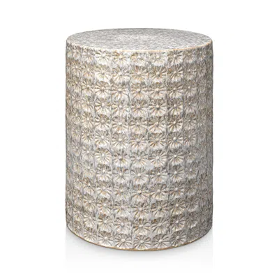 Jamie Young Wildflower Side Table In Cream