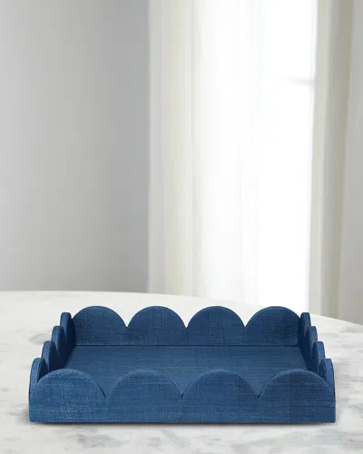 Jamie Young Wonderland Scalloped Tray In Blue