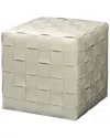 Jamie Young Woven Leather Ottoman
