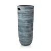Jamie Young Zion Ceramic Large Vase In Blue