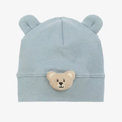 Jamiks Boys Blue Cotton Teddy Bear Baby Hat