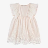 JAMIKS GIRLS PINK EMBROIDERED COTTON DRESS