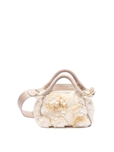 Jamin Puech Sequin Garden Bag In Light Beige