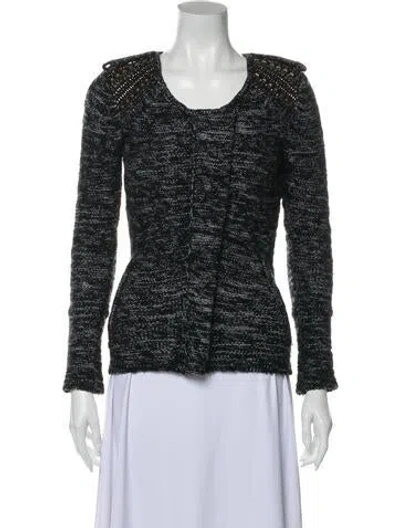 Pre-owned Jamison Tweed Pattern Evening Jacket In Black