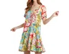 Jams World Hattie Scoop Neck Mini Dress In Riesling In Multi
