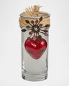 Jan Barboglio Adelita Sacred Heart Candle In Red