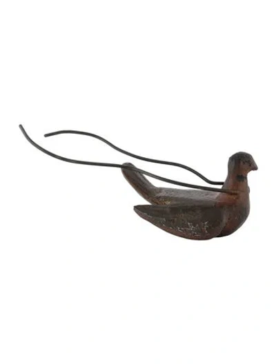 Pre-owned Jan Barboglio Bird Figurine In Brown