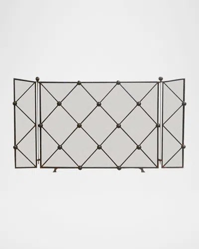 Jan Barboglio Cristian Ballin 3-panel Fireplace Screen In Black