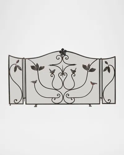 Jan Barboglio Golondrina Fireplace Screen In Metallic
