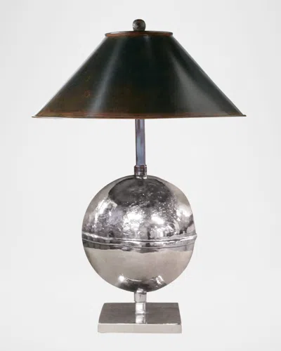 Jan Barboglio Luna 31" Nickel-plated Table Lamp In Black