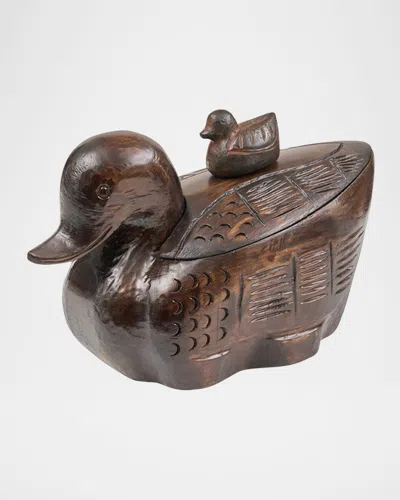 Jan Barboglio Pata Carved Wooden Box In Brown