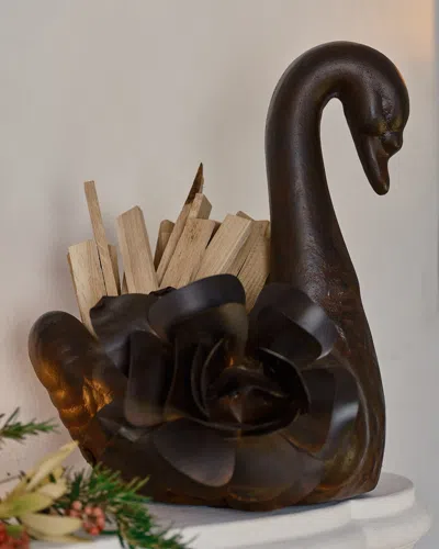 Jan Barboglio Patzquarito Swan Sculpture In Brown