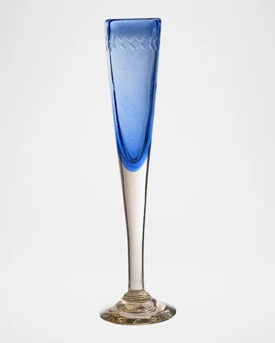 Jan Barboglio Pilar Flute Glass, 2 Oz. In Azure