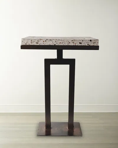 Jan Barboglio Rectangular Torreon Stone-top Table In Black