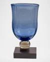 Jan Barboglio Torreon Small Vase, 10" In Azure