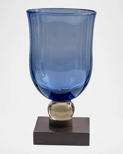 Jan Barboglio Torreon Small Vase, 10" In Blue
