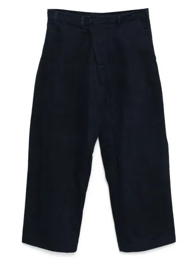 Jan-jan Van Essche Aizome Overdyed Trousers In Black