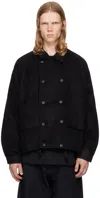 Jan-jan Van Essche Double-breasted Jacket In Black