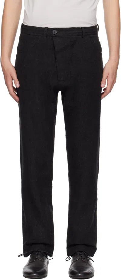 Jan-jan Van Essche Black #70 Trousers In Black Mele