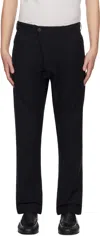 Jan-jan Van Essche Black #70 Trousers In Black Twill