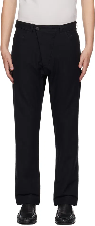 Jan-jan Van Essche Black #70 Trousers In Black Twill