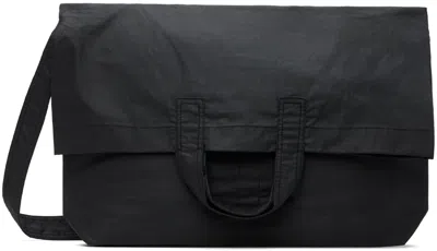Jan-jan Van Essche Black Bag#38 Messenger Bag In Off Black