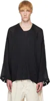 Jan-jan Van Essche Black O-project Fine Cavalry Twill Tunic#38 Shirt