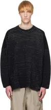 Jan-jan Van Essche Black O-project Linen Cotton Yarn Knit#70 Sweater