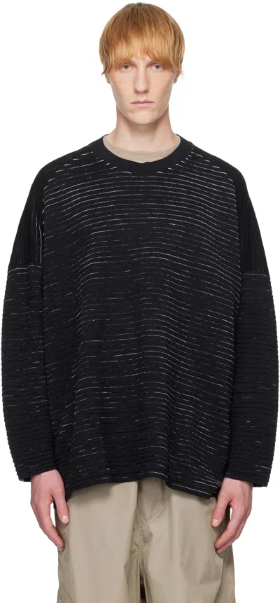 Jan-jan Van Essche Black O-project Linen Cotton Yarn Knit#70 Sweater