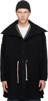 Jan-jan Van Essche Black O-project Teddy Wool Jacket In Black