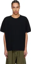 Jan-jan Van Essche Black O-project Waffle Oversized Sleeveless T-shirt In Black