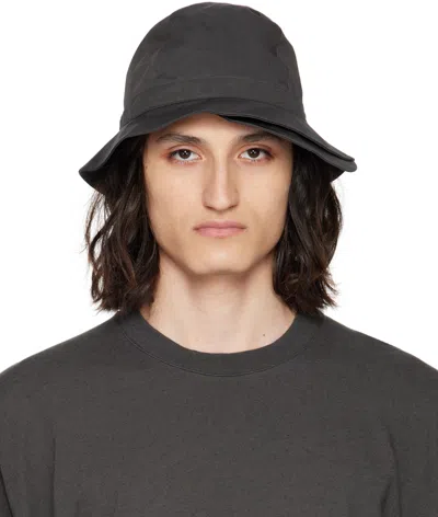 Jan-jan Van Essche Black Water-repellent Bucket Hat