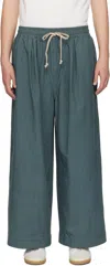 JAN-JAN VAN ESSCHE BLUE O-PROJECT EASY WIDE SWEATPANTS