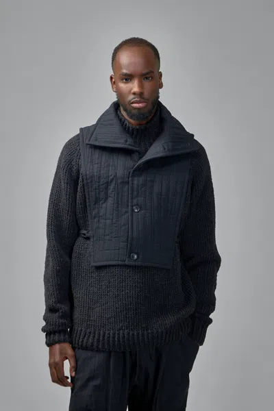 Jan-jan Van Essche Collar Piece#2 Medium Seersucker In Black