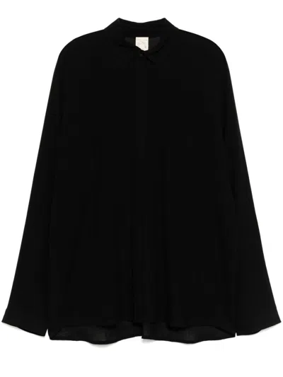 Jan-jan Van Essche Crepe Shirt In Black