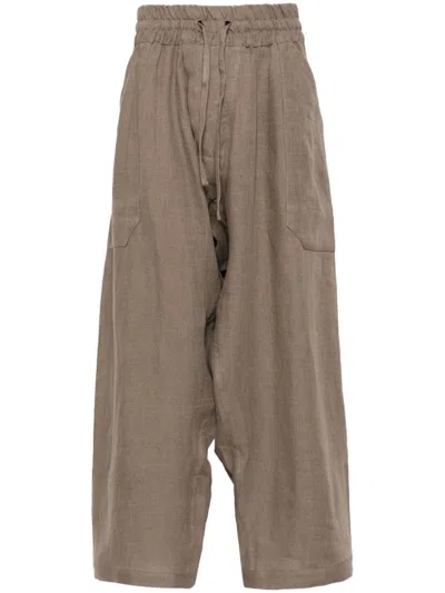 Jan-jan Van Essche Drop-crotch Trousers In Neutrals