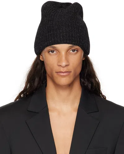 Jan-jan Van Essche Gray #12 Beanie In Anthracite