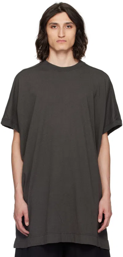 Jan-jan Van Essche Gray Droptail T-shirt In Off-black