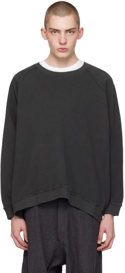 Jan-jan Van Essche Gray O-project Sweatshirt In Off-black