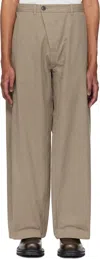 Jan-jan Van Essche Tapered-leg Trousers In Brown Green