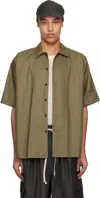 Jan-jan Van Essche Khaki O-project Coated Typewriter Short Sleeve Shirt In Khaki