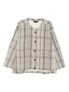 Jan-jan Van Essche Madras Checked Jacket In Neutral