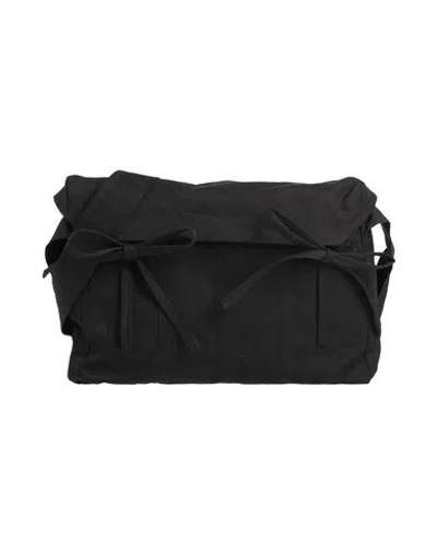 Jan-jan Van Essche Man Cross-body Bag Black Size - Organic Cotton, Hemp
