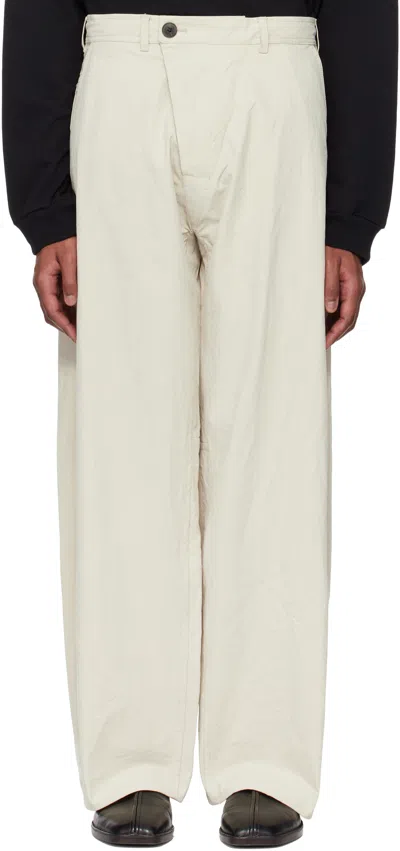 Jan-jan Van Essche Off-white #84 Trousers In Chalk